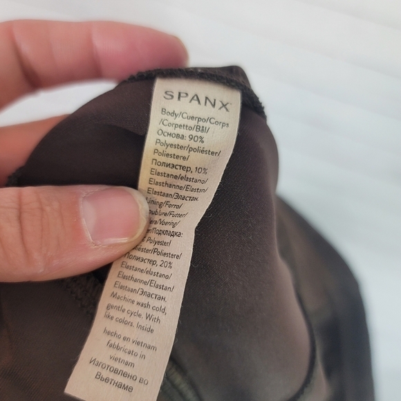 Spanx High Waist Faux Suede Leggings in Chocolate Brown, sz Large - Picture 12 of 16